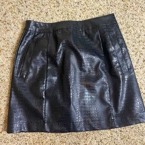Faux Leather Skirt